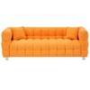 CAVINAS Teddy Fleece Loveseat Sofa with 2 Throw Pillows, Vintage Sofa Couch with Sturdy Hardware Foot Support for Living Room, Bedroom - 3 of 4