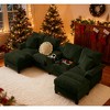120" Modular Corduroy Sectional Sofa Bed U-Shape 4-Seater Storage Chaise Console Cup Holders Hardwood Frame Living Room Apartment Lounge - 3 of 4