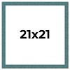 PosterPalooza | Square Simple Blue Picture Frame - UV Acrylic, Foam Board Backing, Hanging Hardware - 2 of 4