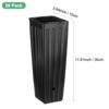 Unique Bargains Plastic Deep Drainage Holes Indoor Outdoor Gardening Plant Nursery Pots Black - 3 of 4