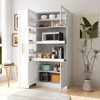 Yukimo 71"H Farmhouse Kitchen Pantry Cabinet - Multi-Tier Pull-Out Storage Shelves - 3 of 4