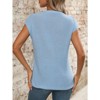 Women's Sleeveless Sweater Vest Casual V Neck Cap Sleeve Knit Pullover Tank Tops - 3 of 4