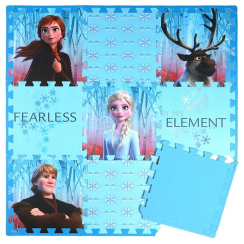 Disney Frozen 2 9pc Tile Foam Interlocking Fitness Mats Target