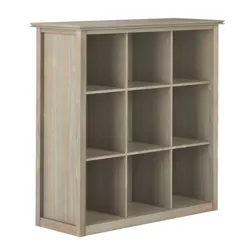 43" Stratford 9 Cube Bookcase and Storage Unit Distressed Gray - WyndenHall