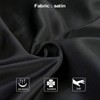 Luxury black satin pillowcases with hidden zipper, 20x36 inches, for hair and skin. - 2 of 4