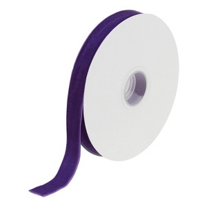 Unique Bargains Soft Single Face Spool Silky Velvet Ribbon for Bouquets DIY Crafts - 1 of 3