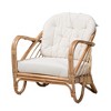 bali & pari Aliane Modern Bohemian Natural Brown Antique Rattan Armchair - 2 of 4