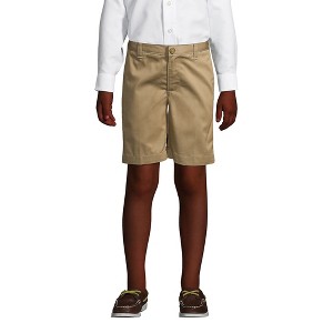Lands' End School Uniform Kids Plain Front Blend Chino Shorts - 1 of 4