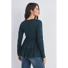 Hello Miz Women's Long Sleeve Empire Waist Maternity Top - 3 of 4
