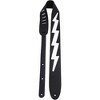 Perri's Lightning Bolt Leather Guitar Strap Black 2.5 in. - 2 of 3