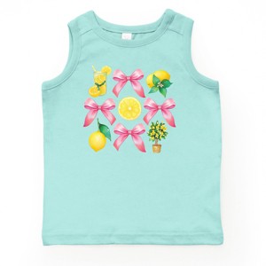 The Juniper Shop Coquette Lemonade Chart Youth Tank Top - M - Seafoam - 1 of 4