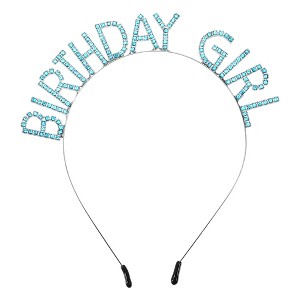 Unique Bargains Girl's Rhinestone Happy Birthday Tiara Headband 1 Pc - 1 of 4