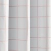 Urban Square Grid 100% Lined BackTab/Rod Pocket Blackout Window Curtain Panels White/Blush 42X84 Set - image 4 of 4