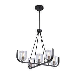 Artcraft Lighting Cheshire 5 - Light Chandelier in  Black/Nickel - 1 of 4