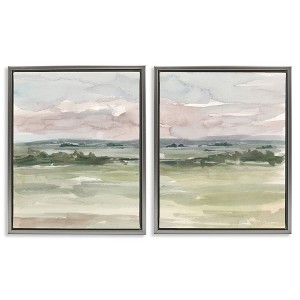 Stupell Industries Rural Landscape Watercolors, 31" x 25" (Set of 2) - 1 of 4