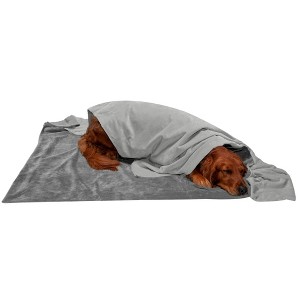 FurHaven Waterproof Velvet Pet Throw Blanket for Dogs & Cats - 1 of 3