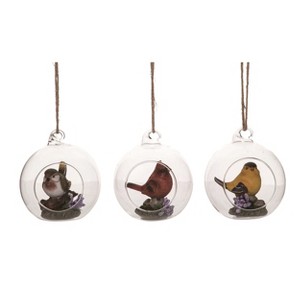 Transpac Small Resin Bird Terrarium Set of 3 Spring Home Decorations - 1 of 1
