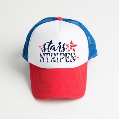 Simply Sage Market Stars and Stripes With Stars Adult Foam Trucker Hat