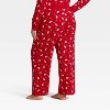 Women's Santa Print Ribbed Holiday Matching Family Pajama Pants - Wondershop™ Red - 2 of 4