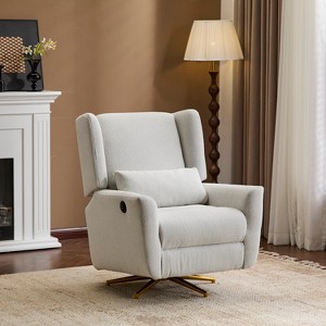 Christopher Knight Home Gilbert Contemporary Upholstered 360° Swivel and Power Recliner Chair - 1 of 4