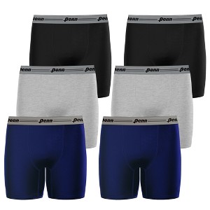 Penn Mens Boxer Performance Briefs Breathable Underwear for Men Value 6 Pack Active Performance Mens Underwear - 1 of 4