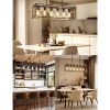 YANSUN 6-Light Brown/Oil Rubbed Bronze Farmhouse Chandelier, a Large Industrial Pendant Light for Kitchen Island or Dining Room - 3 of 4