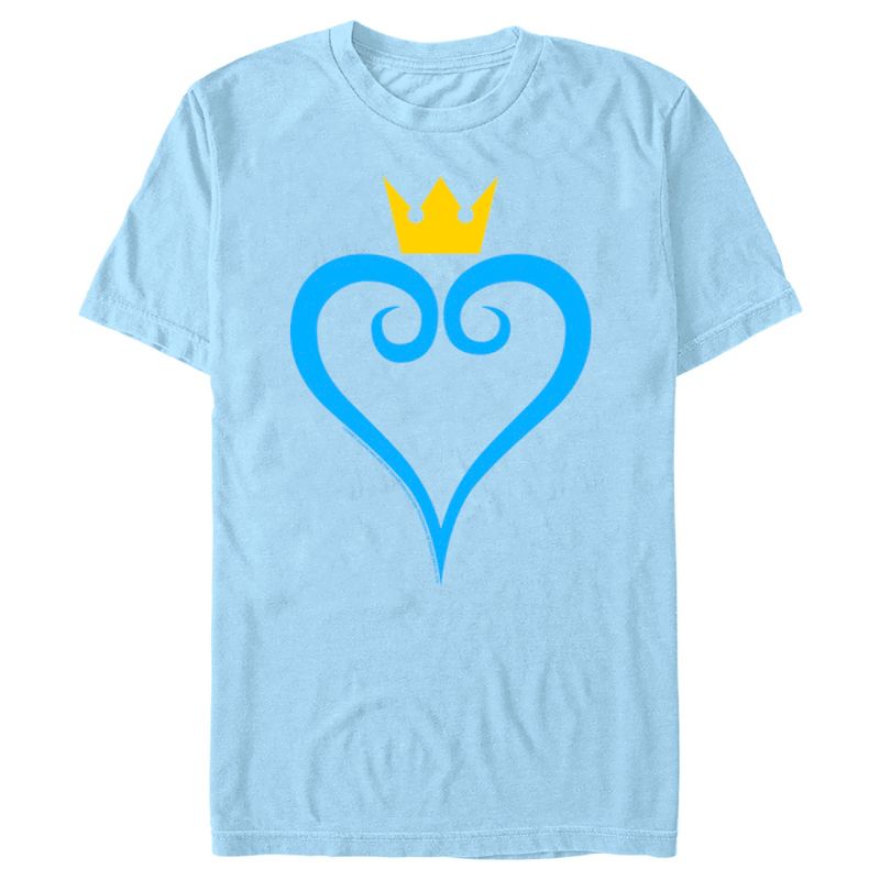 Men's Kingdom Hearts 1 Blue Heart T-Shirt, 1 of 5