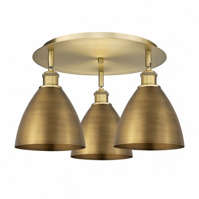 Ballston Dome - 3 Light Flush Mount In Industrial Style-10 Inches Tall and 19.25 Inches Wide