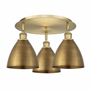 Ballston Dome - 3 Light Flush Mount In Industrial Style-10 Inches Tall and 19.25 Inches Wide - 1 of 1