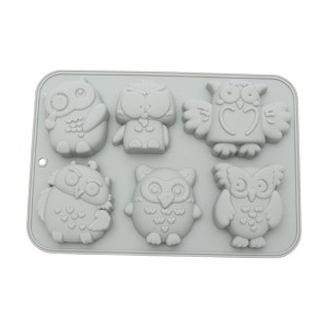Unique Bargains Candy Moulds 6-Cavity Owl Varieties Candy Mould Hand Wash 7.83"x5.43"x0.94" 1 Pc - 1 of 4