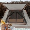NAYSAYE 2 to 3 Person Family Camping Tent with Awning Quick Setup Windproof All Season Design for Outdoor, Beige, 82.67"*82.67"*55.11" - 2 of 4