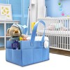 Sorbus Felt Baby Diaper Caddy with Handle, Storage for Diapers, Baby Wipes, Supplies, etc - Portable, Foldable, Removable Compartments - 2 of 4