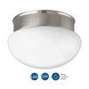 Progress Lighting, Fitter Collection, 1-Light Flush Mount, Brushed Nickel, White Glass Bowl - 2 of 2