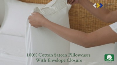 Navy Organic Cotton Hypoallergenic Standard Pillowcase Set