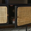 Karol 3 Door Cane Media Stand - MED1500 - Black/Natural - Safavieh - 2 of 4