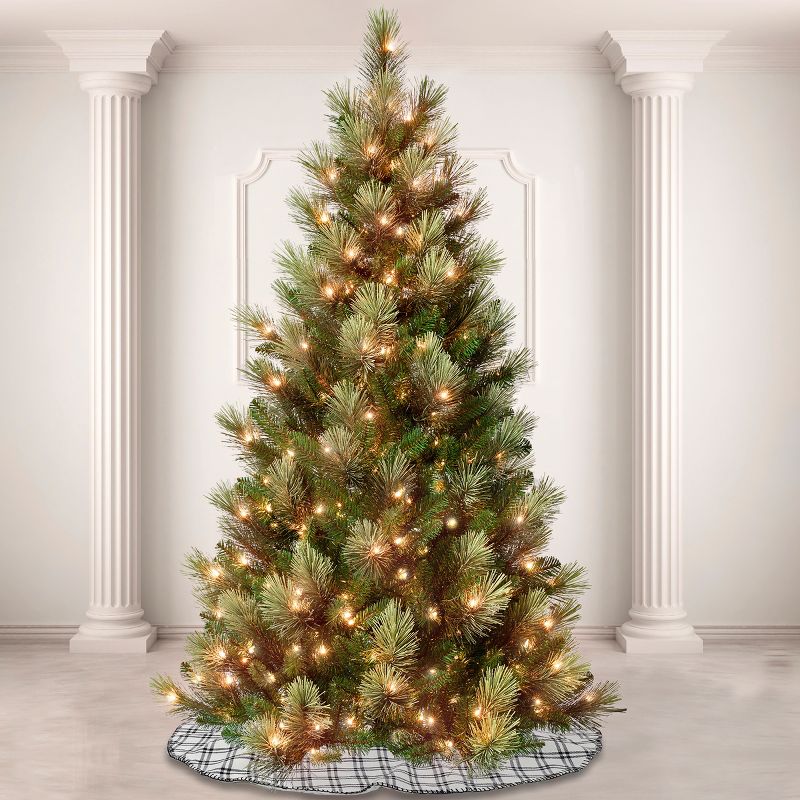 9' Pre-Lit Flocked Charleston Pine Artificial Christmas Tree Clear Lights - National Tree Company, 2 of 4