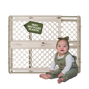 Toddleroo by North States Renew 100% Recycled Plastic Baby Gate 26"-42" - Sandstone - 1 of 4