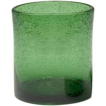 ARTLAND Iris Seeded Green 14 Ounce Double Old Fashioned Glass, Set of 6