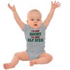 Christmas I'm Not Short Just Elf Size Baby Romper Boys or Girls Brisco Brands - 3 of 4
