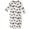 Touched by Nature Baby Boy Organic Cotton Long-Sleeve Gowns 3pk, Tan Moose - 2 of 4