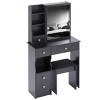 Accent Vanity Table Modern with Sliding Mirror Storage for Small Bedroom 29.2" - 3irtyhousy - 2 of 4