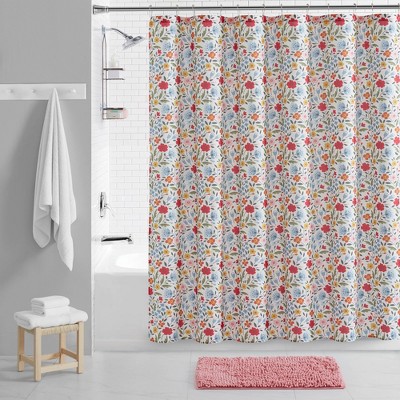 Photo 1 of 15pc Floral Cottage Shower Curtain Bundle Set Charm Pink - Jade + Oake