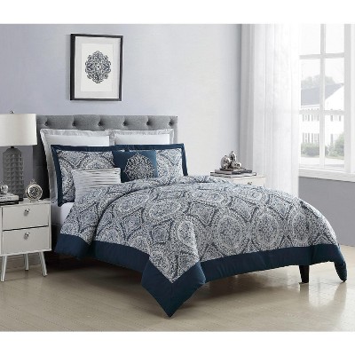navy and white bedding target
