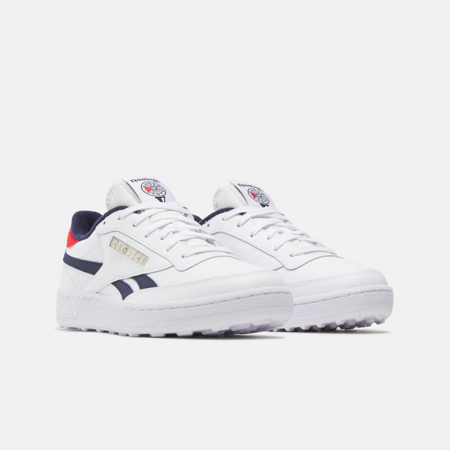 Мужские кроссовки Reebok Club C Revenge Golf Shoes Size 13 Ftwr White/Navy/Red, цвет: Белый — фото 4