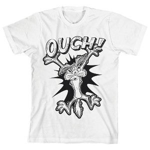 Looney Tunes Wile E. Coyote Ouch Crew Neck Short Sleeve White T-shirt Toddler Boy to Youth Boy - 1 of 3