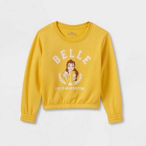 Girls' Disney Princess Belle Dreamy Fleece Sweatpants - Yellow Xl