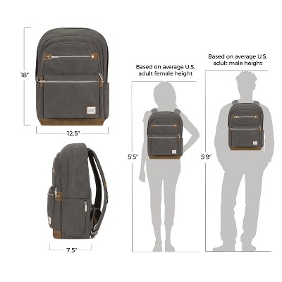 Travelon Anti-Theft Heritage Backpack-Pewter — фото 5