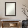 23" x 29" Bark Rustic Char Framed Wall Mirror Brown - Amanti Art: Modern Beveled Glass, No Assembly Required - image 4 of 4