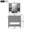 Wood Medicine Cabinet,Shaving Cabinet,Bathroom Wall Cabinet With Mirror,Vanity Mirror Cabinet,Wall Mounted Bathroom Storage Cabinet-The Pop Home - 3 of 4