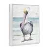 Stupell Industries Pelican Bird Standing on Beach Framed Giclee Art - 2 of 4